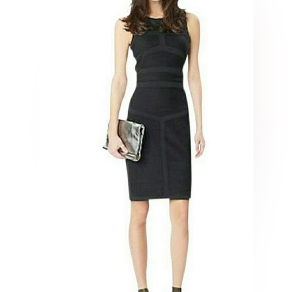 Diane Von Furstenberg Dress 8 Wool Blend Sleeveless Sheath Black - Picture 1 of 8
